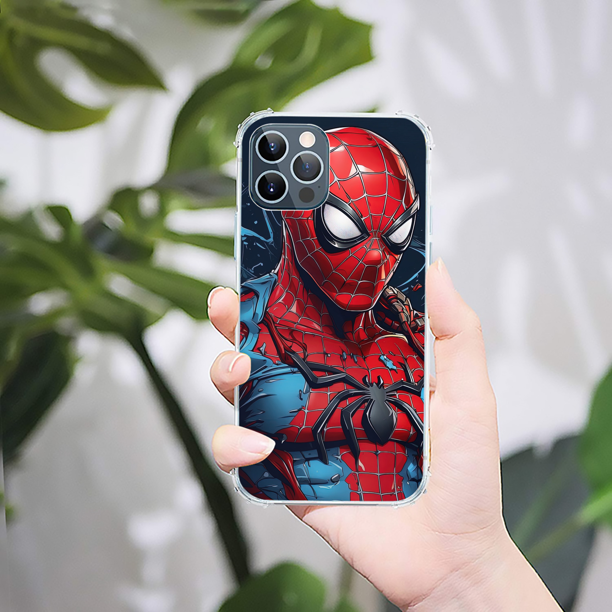 （画像用） Spider Man スパイダーマン 【iPhone 12シリーズ対応】透明スマホケース（クリアソフトケース）